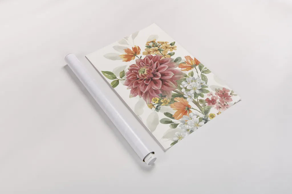 Amber Blossoms VI by Leslie Trimbach. shown as a rolled paper print. Available as archival giclee rolled canvas, fine art paper, or poster print. SKU 99305h.