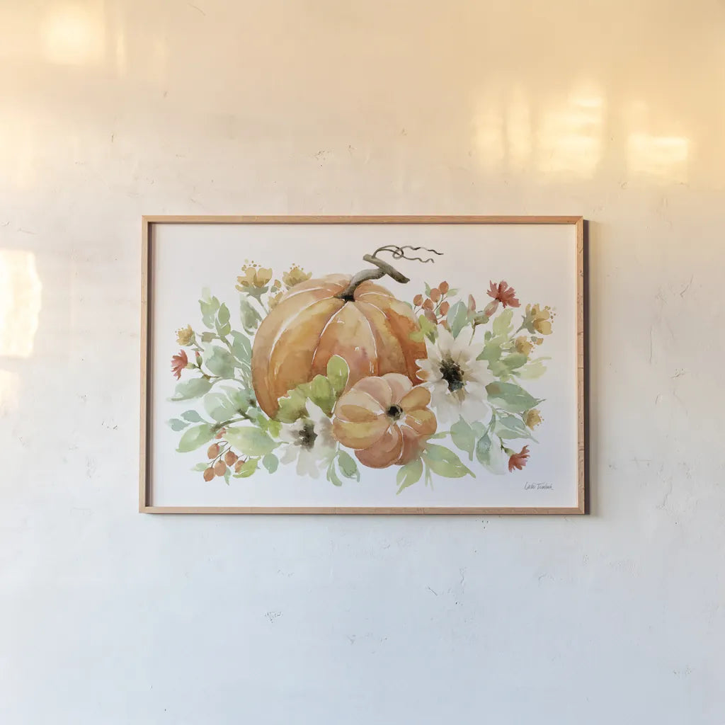 Autumn Breeze I by Leslie Trimbach. shown as a paper print in a natural frame. Available as a archival giclee rolled canvas, fine art paper, or poster print. SKU 84499i.