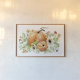Autumn Breeze I by Leslie Trimbach. shown as a paper print in a natural frame. Available as a archival giclee rolled canvas, fine art paper, or poster print. SKU 84499i.