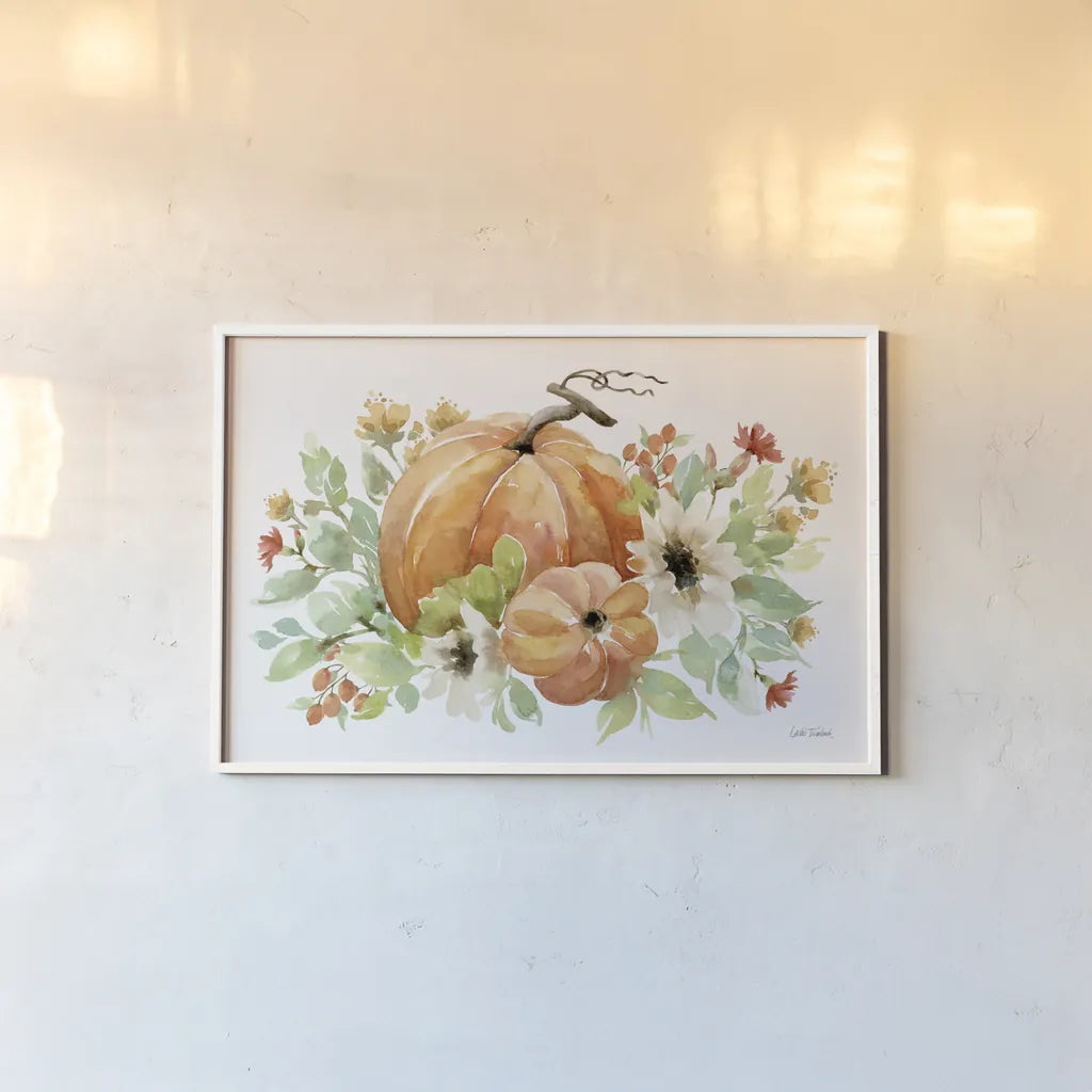 Autumn Breeze I by Leslie Trimbach. shown as a paper print in a white frame. Available as a archival giclee rolled canvas, fine art paper, or poster print. SKU 84499i.