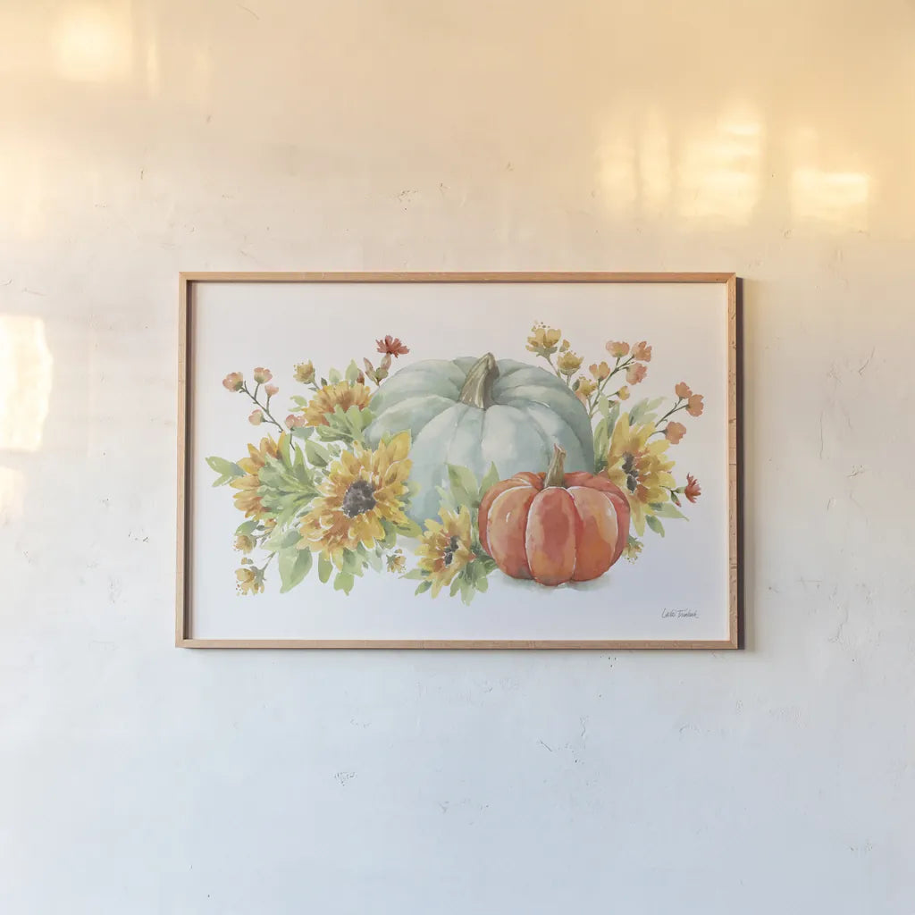 Autumn Breeze II by Leslie Trimbach. shown as a paper print in a natural frame. Available as a archival giclee rolled canvas, fine art paper, or poster print. SKU 84500i.