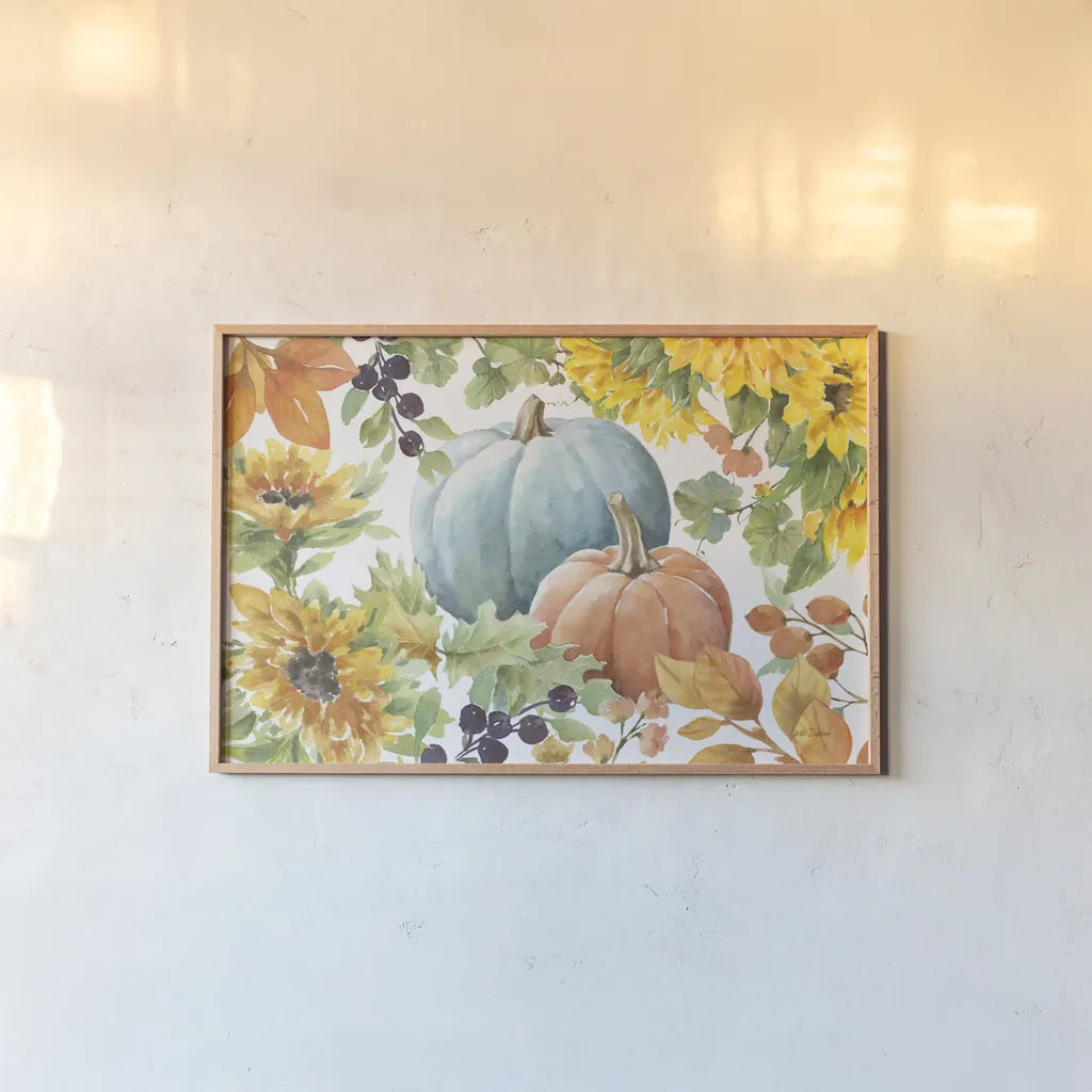 Autumn Breeze IV by Leslie Trimbach. shown as a paper print in a natural frame. Available as a archival giclee rolled canvas, fine art paper, or poster print. SKU 84502i.