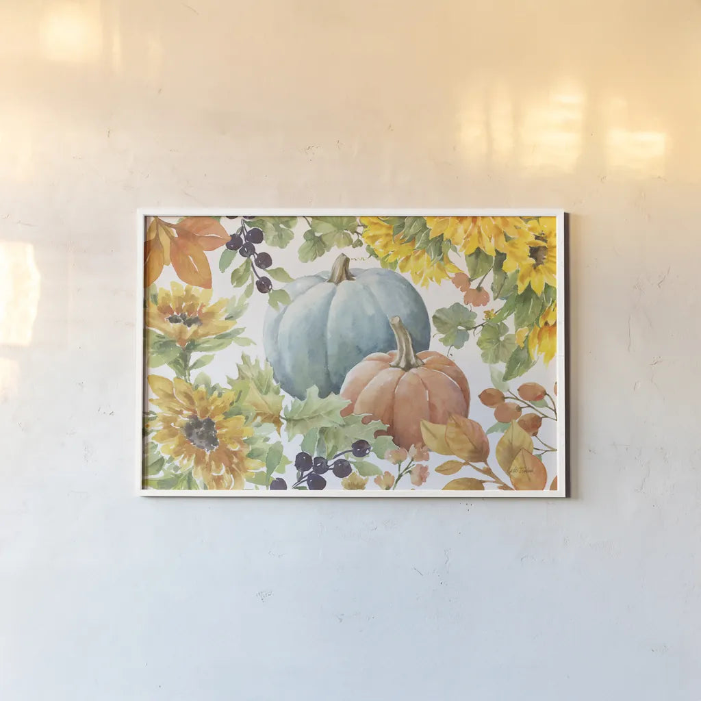 Autumn Breeze IV by Leslie Trimbach. shown as a paper print in a white frame. Available as a archival giclee rolled canvas, fine art paper, or poster print. SKU 84502i.