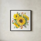 Autumn Breeze VI by Leslie Trimbach. Shown in a sleek black glass frame for a contemporary gallery look. Available as an archival giclee rolled canvas, fine art paper, or poster print. SKU 84504a.