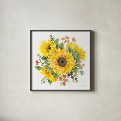 Autumn Breeze VI by Leslie Trimbach. Shown in a sleek black glass frame for a contemporary gallery look. Available as an archival giclee rolled canvas, fine art paper, or poster print. SKU 84504a.