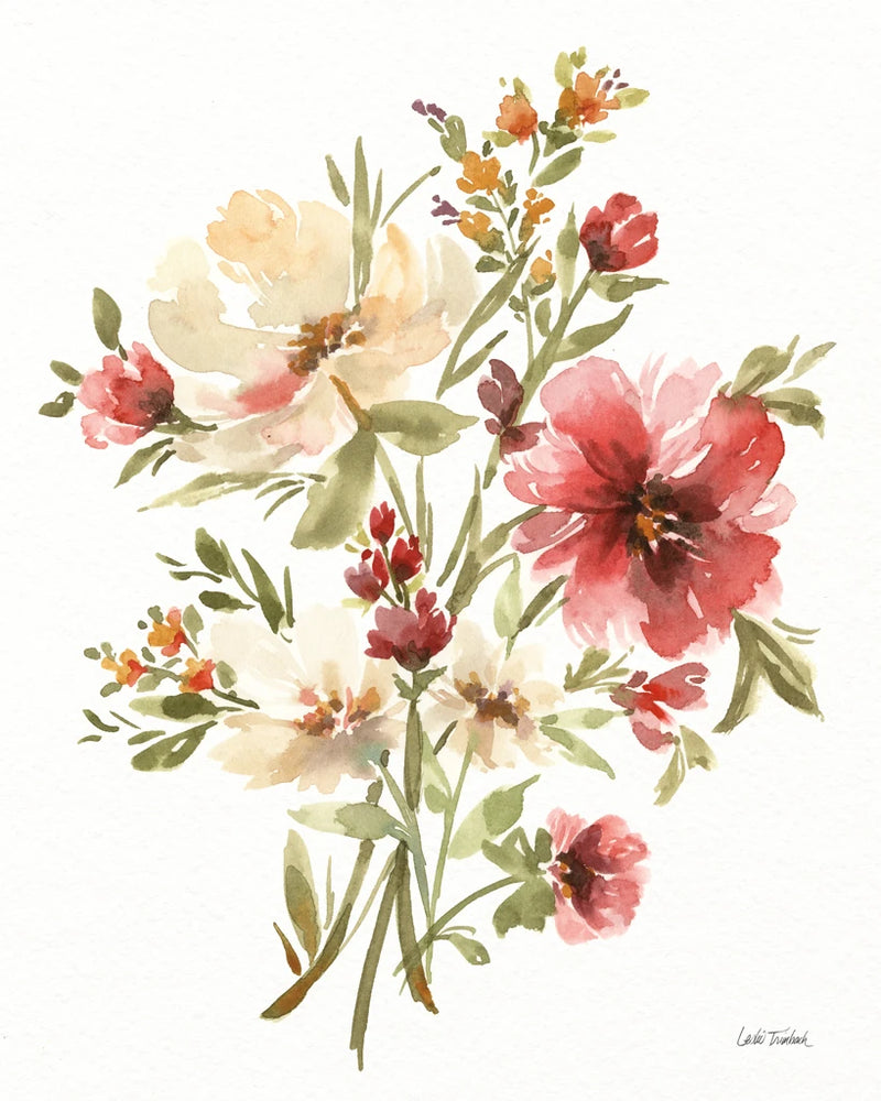 Autumn Flowers I by Leslie Trimbach