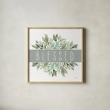 Blessed by Leslie Trimbach. Shown in a natural wood glass frame for a timeless modern aesthetic. Available as an archival giclee rolled canvas, fine art paper, or poster print. SKU 89225a.