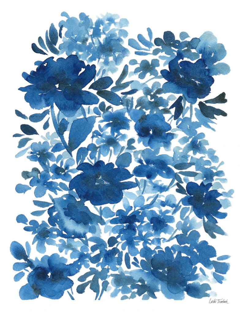 Blue Floral by Leslie Trimbach