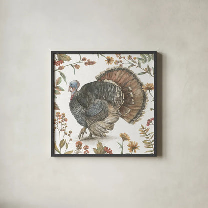 Bountiful Harvest I by Leslie Trimbach. Shown in a sleek black glass frame for a contemporary gallery look. Available as an archival giclee rolled canvas, fine art paper, or poster print. SKU 91336a.