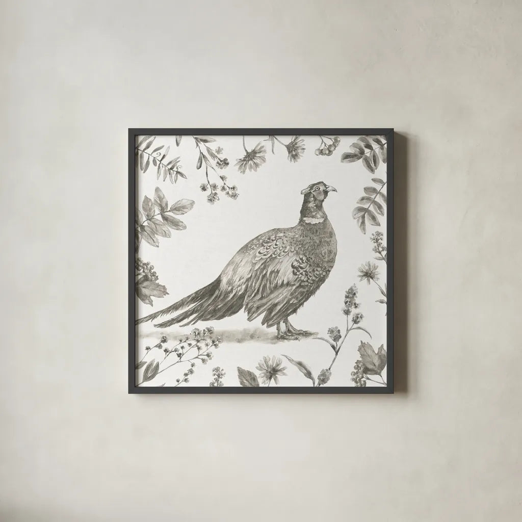 Bountiful Harvest II Sketch by Leslie Trimbach. Shown in a sleek black glass frame for a contemporary gallery look. Available as an archival giclee rolled canvas, fine art paper, or poster print. SKU 91342a.