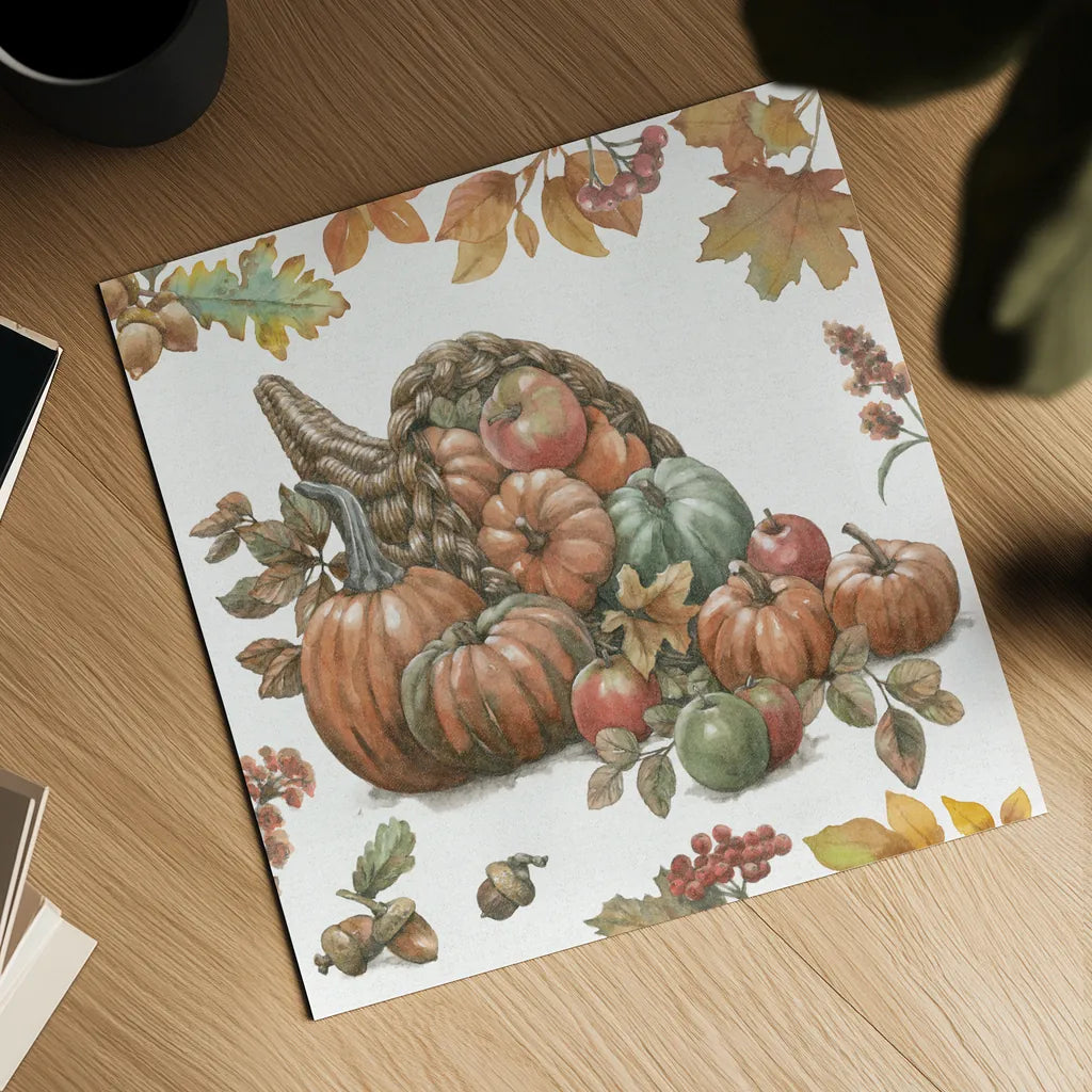 Bountiful Harvest III by Leslie Trimbach. Shown as a detailed flat fine art print, highlighting archival giclee quality. Available as an archival giclee rolled canvas, fine art paper, or poster print. SKU 91338a.