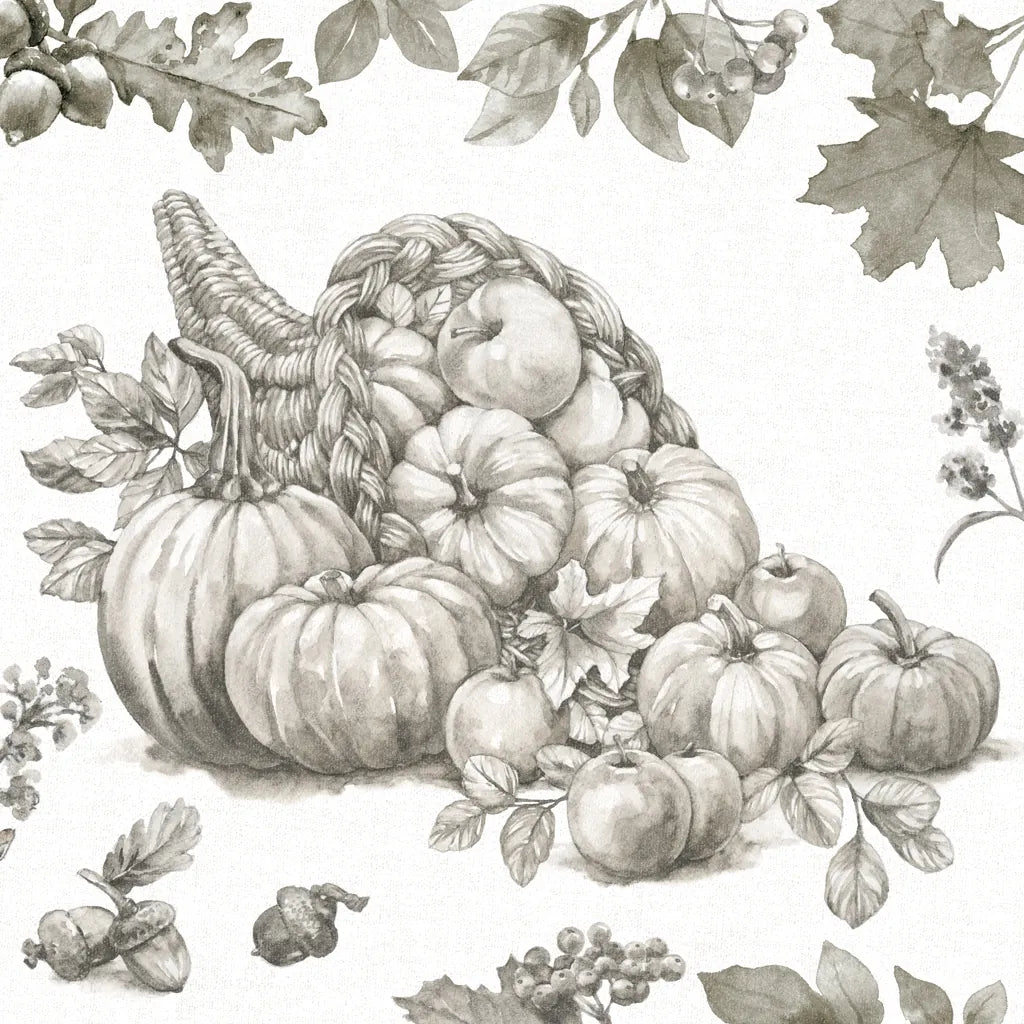 Bountiful Harvest III Sketch by Leslie Trimbach. SKU 91343a. Archival Giclee Fine art print for wall decor.
