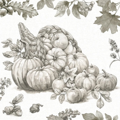 Bountiful Harvest III Sketch by Leslie Trimbach. SKU 91343a. Archival Giclee Fine art print for wall decor.