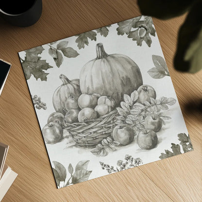 Bountiful Harvest IV Sketch by Leslie Trimbach. Shown as a detailed flat fine art print, highlighting archival giclee quality. Available as an archival giclee rolled canvas, fine art paper, or poster print. SKU 91344a.