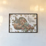 Bountiful Harvest V by Leslie Trimbach. shown as a paper print in a black flame. Available as a archival giclee rolled canvas, fine art paper, or poster print. SKU 91340i.