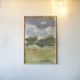 Cape Cod Abstract Honeybloom by Leslie Trimbach. shown as a paper print in a natural frame. Available as a archival giclee rolled canvas, fine art paper, or poster print. SKU 90646h.