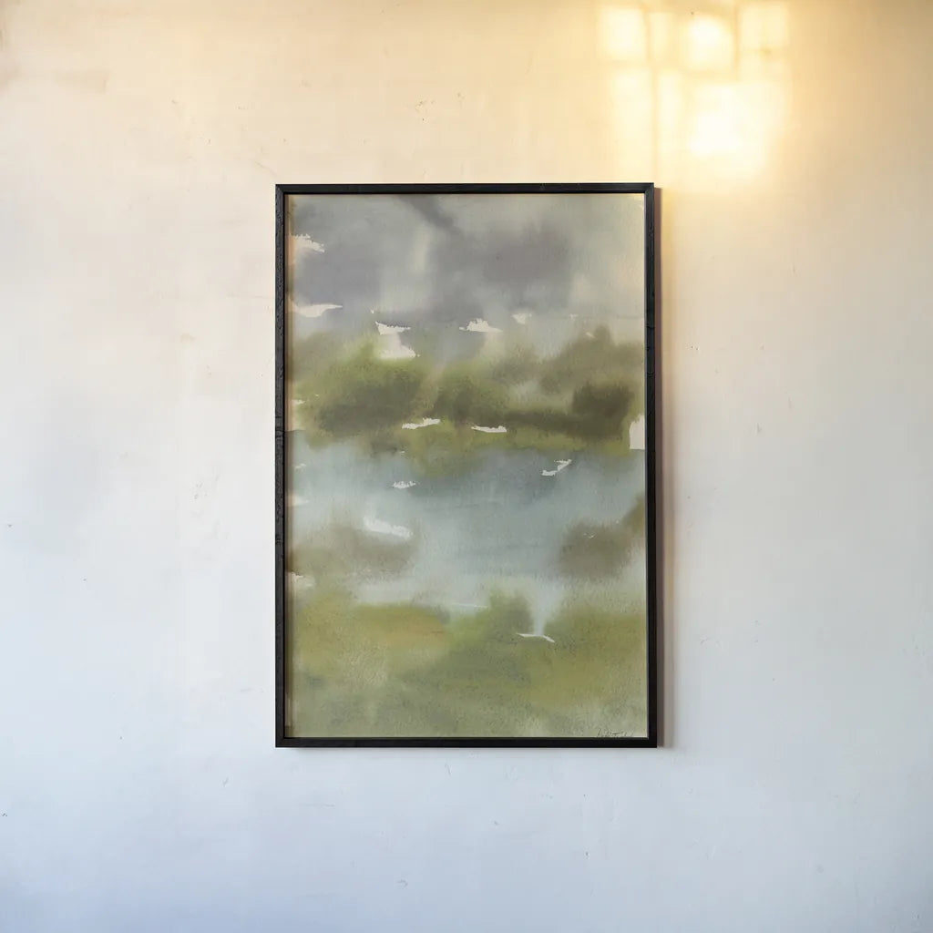 Cape Cod Abstract Honeybloom II by Leslie Trimbach. shown as a paper print in a black flame. Available as a archival giclee rolled canvas, fine art paper, or poster print. SKU 92697h.