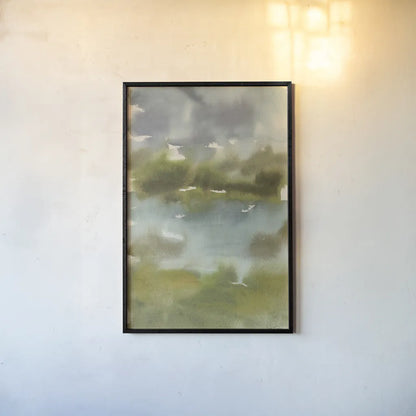 Cape Cod Abstract Honeybloom II by Leslie Trimbach. shown as a paper print in a black flame. Available as a archival giclee rolled canvas, fine art paper, or poster print. SKU 92697h.