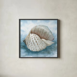 Coastal Calm III by Leslie Trimbach. Shown in a sleek black glass frame for a contemporary gallery look. Available as an archival giclee rolled canvas, fine art paper, or poster print. SKU 102014a.