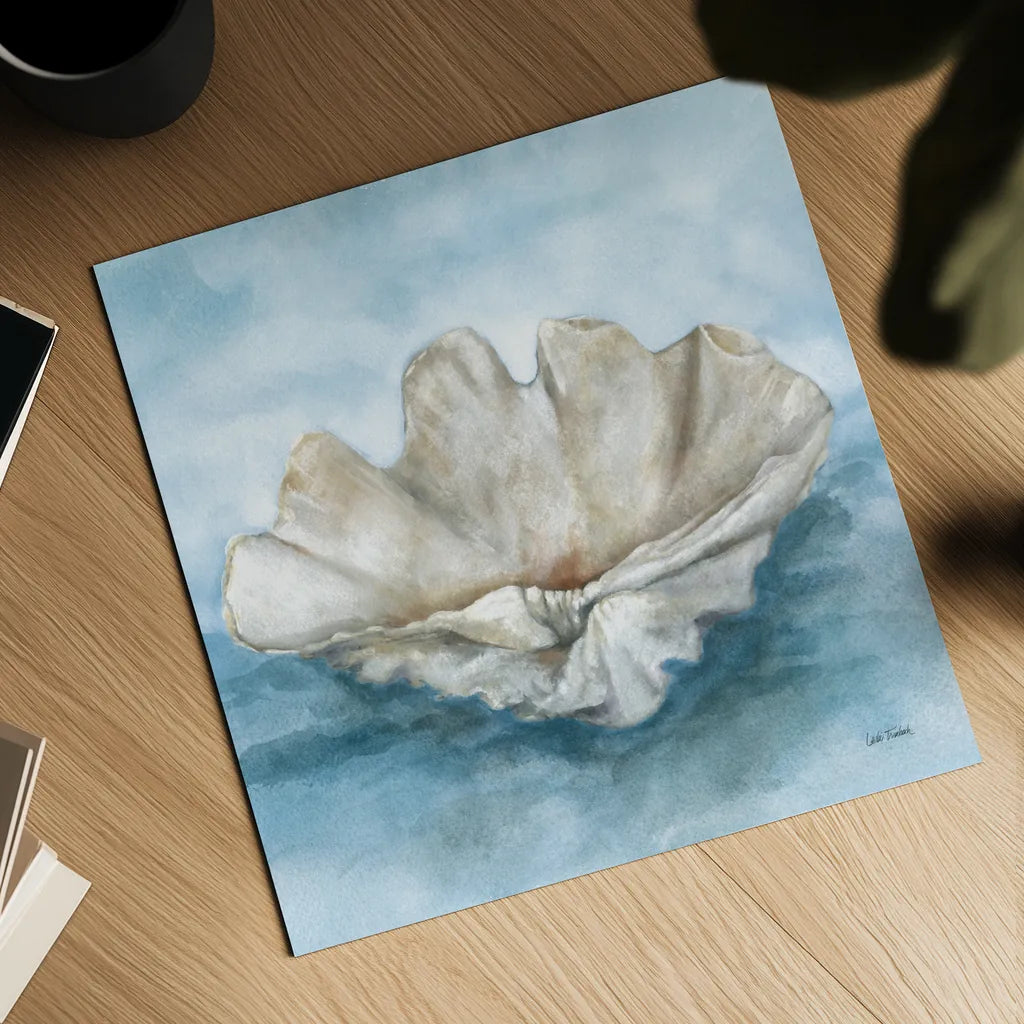 Coastal Calm IV by Leslie Trimbach. Shown as a detailed flat fine art print, highlighting archival giclee quality. Available as an archival giclee rolled canvas, fine art paper, or poster print. SKU 102015a.