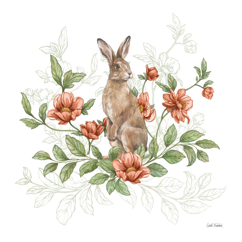 Cottage Bunny III by Leslie Trimbach