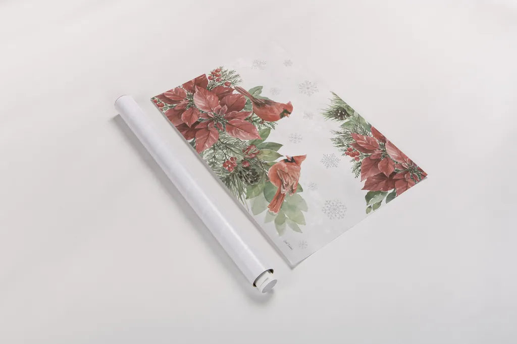 Feathered Festivities I by Leslie Trimbach. shown as a rolled paper print. Available as archival giclee rolled canvas, fine art paper, or poster print. SKU 89074i.