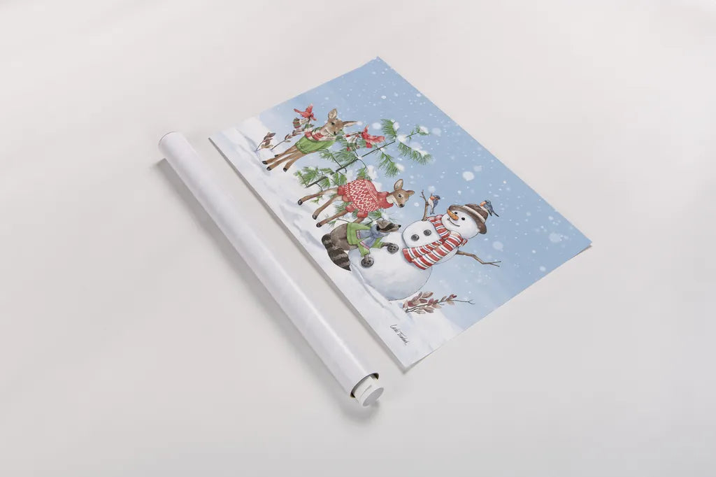 Festive Friends I by Leslie Trimbach. shown as a rolled paper print. Available as archival giclee rolled canvas, fine art paper, or poster print. SKU 86979i.