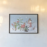 Festive Friends I by Leslie Trimbach. shown as a paper print in a black flame. Available as a archival giclee rolled canvas, fine art paper, or poster print. SKU 86979i.