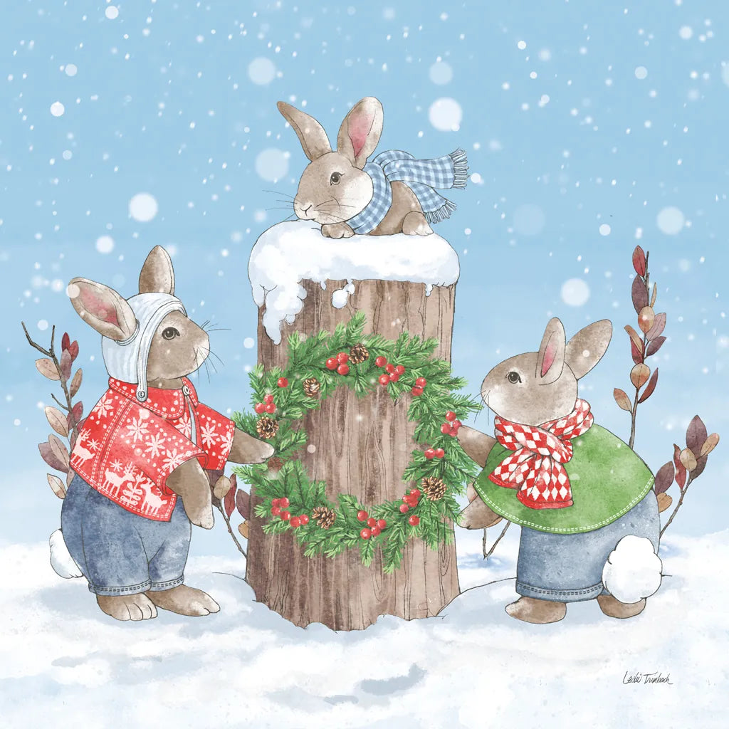 Festive Friends II by Leslie Trimbach. SKU 86980a. Archival Giclee Fine art print for wall decor.