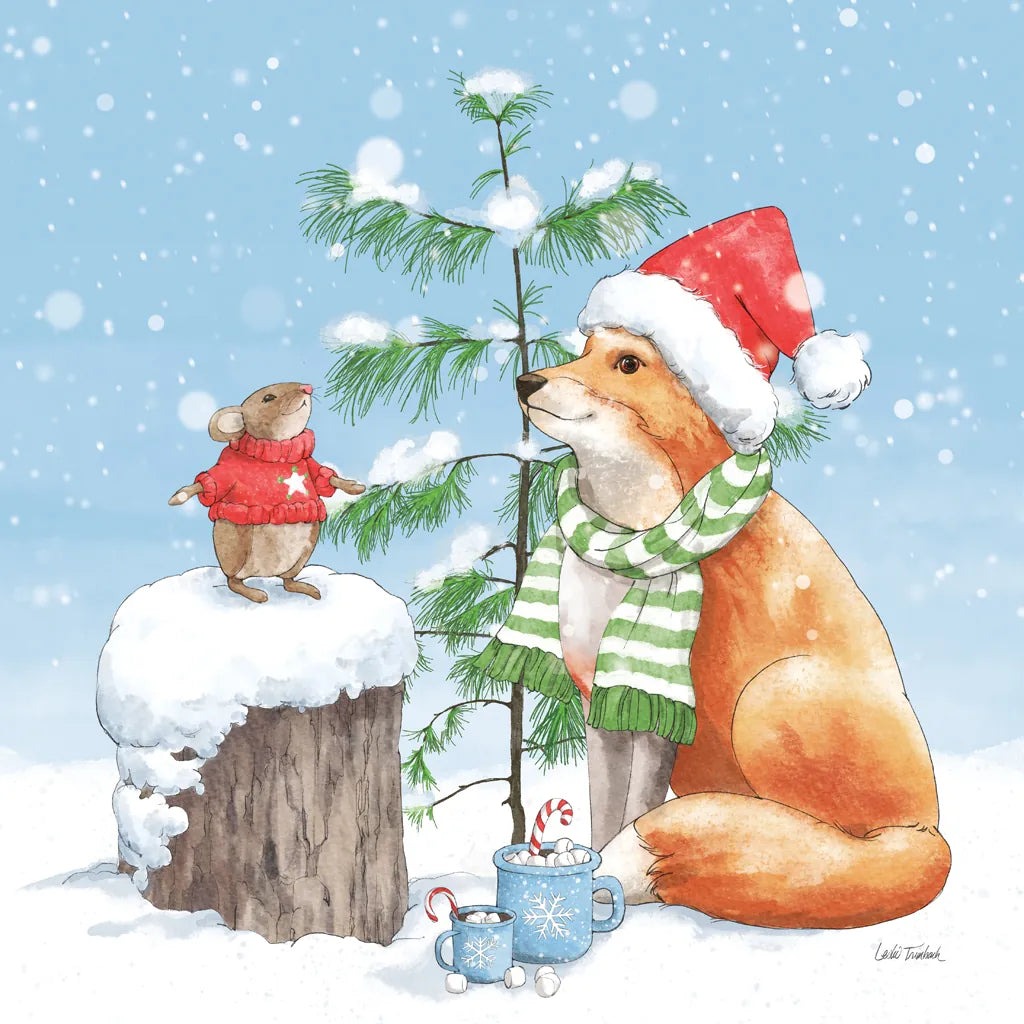 Festive Friends IV by Leslie Trimbach. SKU 86982a. Archival Giclee Fine art print for wall decor.