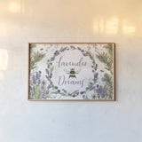 Fresh Lavender I by Leslie Trimbach. shown as a paper print in a natural frame. Available as a archival giclee rolled canvas, fine art paper, or poster print. SKU 94987i.