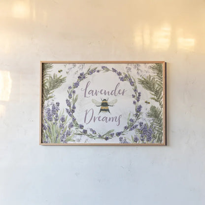 Fresh Lavender I by Leslie Trimbach. shown as a paper print in a natural frame. Available as a archival giclee rolled canvas, fine art paper, or poster print. SKU 94987i.