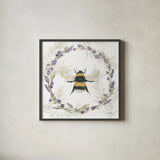 Fresh Lavender IV by Leslie Trimbach. Shown in a sleek black glass frame for a contemporary gallery look. Available as an archival giclee rolled canvas, fine art paper, or poster print. SKU 94990a.