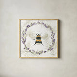Fresh Lavender IV by Leslie Trimbach. Shown in a natural wood glass frame for a timeless modern aesthetic. Available as an archival giclee rolled canvas, fine art paper, or poster print. SKU 94990a.