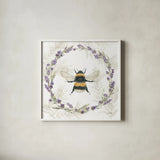 Fresh Lavender IV by Leslie Trimbach. Shown in a crisp white glass frame for a clean and minimalist style. Available as an archival giclee rolled canvas, fine art paper, or poster print. SKU 94990a.
