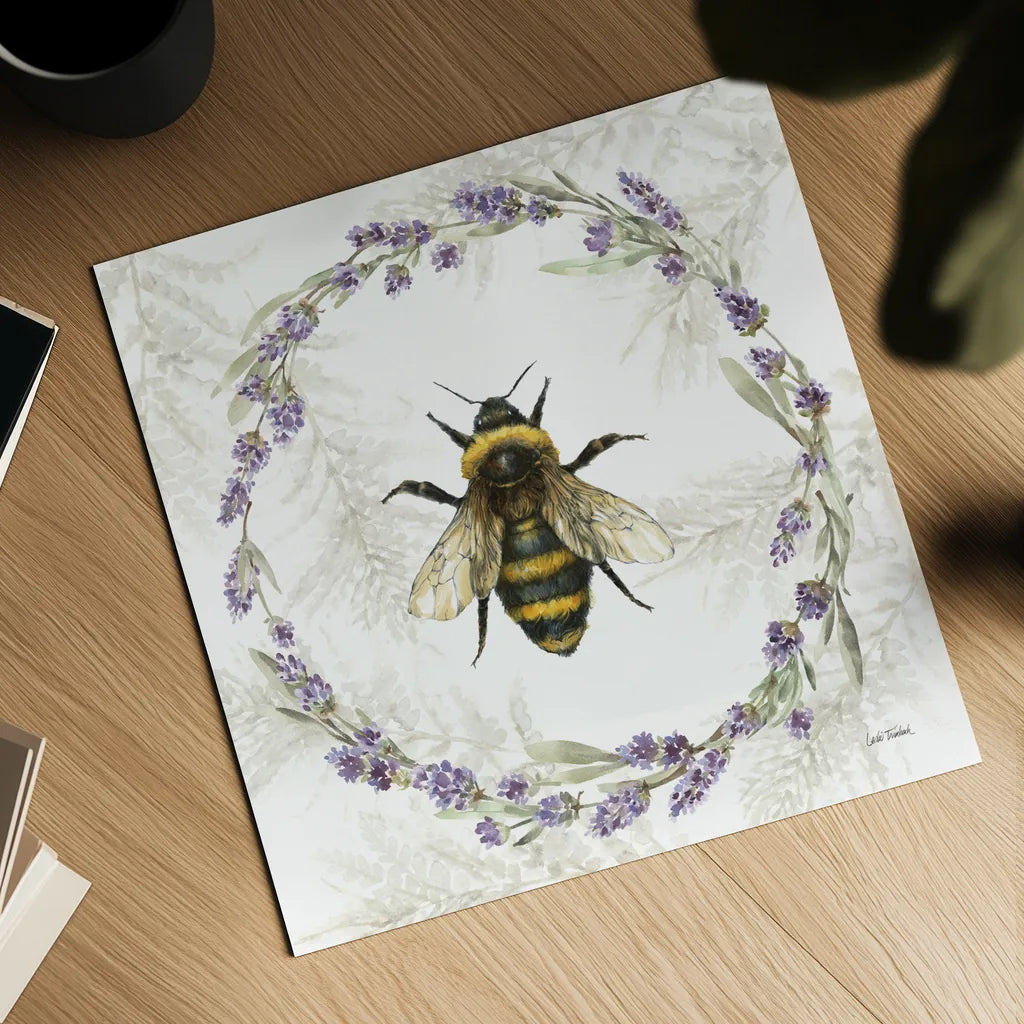 Fresh Lavender V by Leslie Trimbach. Shown as a detailed flat fine art print, highlighting archival giclee quality. Available as an archival giclee rolled canvas, fine art paper, or poster print. SKU 94991a.