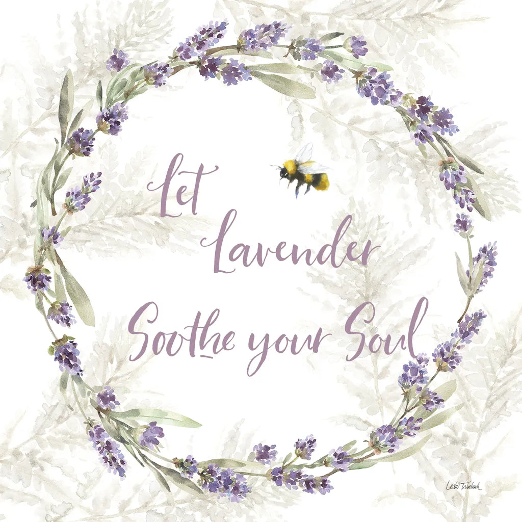 Fresh Lavender VII by Leslie Trimbach. SKU 94993a. Archival Giclee Fine art print for wall decor.