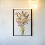 Fresh Petals II by Leslie Trimbach. shown as a paper print in a black flame. Available as a archival giclee rolled canvas, fine art paper, or poster print. SKU 102804h.