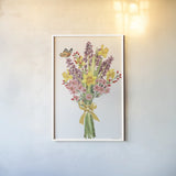 Fresh Petals II by Leslie Trimbach. shown as a paper print in a white frame. Available as a archival giclee rolled canvas, fine art paper, or poster print. SKU 102804h.