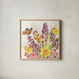 Fresh Petals VI by Leslie Trimbach. Shown in a natural wood glass frame for a timeless modern aesthetic. Available as an archival giclee rolled canvas, fine art paper, or poster print. SKU 102808a.