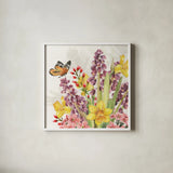 Fresh Petals VI by Leslie Trimbach. Shown in a crisp white glass frame for a clean and minimalist style. Available as an archival giclee rolled canvas, fine art paper, or poster print. SKU 102808a.