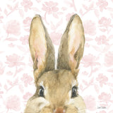 Garden Bunnies VI Pink by Leslie Trimbach. SKU 84120a. Archival Giclee Fine art print for wall decor.