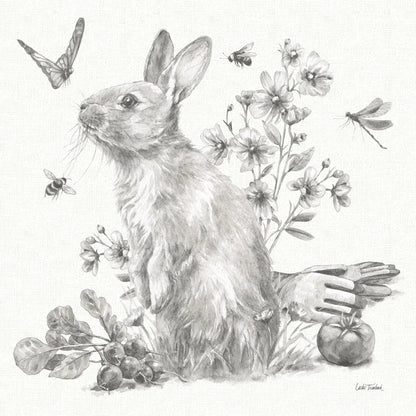 Garden Patch II Sketch by Leslie Trimbach. SKU 90671a. Archival Giclee Fine art print for wall decor.