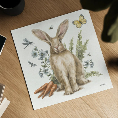 Garden Patch III by Leslie Trimbach. Shown as a detailed flat fine art print, highlighting archival giclee quality. Available as an archival giclee rolled canvas, fine art paper, or poster print. SKU 90662a.