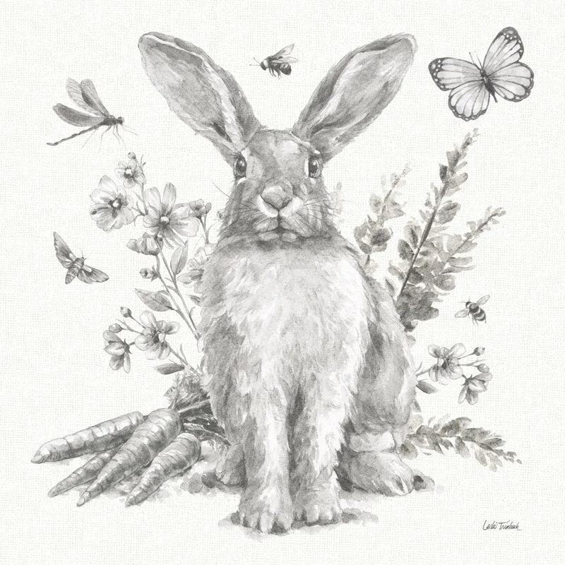 Garden Patch III Sketch by Leslie Trimbach. SKU 90672a. Archival Giclee Fine art print for wall decor.