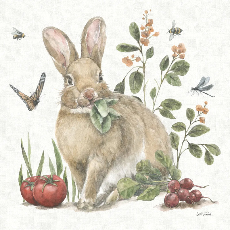 Garden Patch IV by Leslie Trimbach. SKU 90663a. Archival Giclee Fine art print for wall decor.