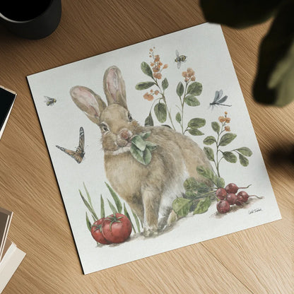 Garden Patch IV by Leslie Trimbach. Shown as a detailed flat fine art print, highlighting archival giclee quality. Available as an archival giclee rolled canvas, fine art paper, or poster print. SKU 90663a.