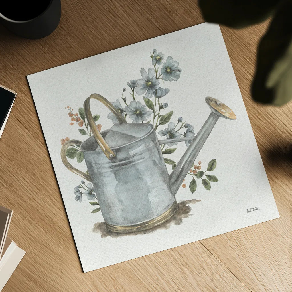 Garden Patch VII by Leslie Trimbach. Shown as a detailed flat fine art print, highlighting archival giclee quality. Available as an archival giclee rolled canvas, fine art paper, or poster print. SKU 90666a.