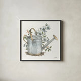 Garden Patch VII by Leslie Trimbach. Shown in a sleek black glass frame for a contemporary gallery look. Available as an archival giclee rolled canvas, fine art paper, or poster print. SKU 90666a.