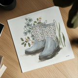 Garden Patch VIII by Leslie Trimbach. Shown as a detailed flat fine art print, highlighting archival giclee quality. Available as an archival giclee rolled canvas, fine art paper, or poster print. SKU 90667a.